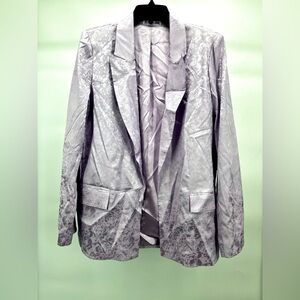 Dressed in LALA Women’s Lavender Floral Blazer Casual Use